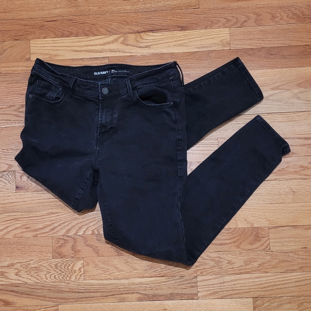 Old Navy Rockstar Skinny Midrise Women's Black Jeans- Size 12